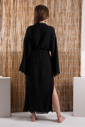 کیمونو و کافتان مشکی زنانه %100 پنبه Luppio - کد 796421627