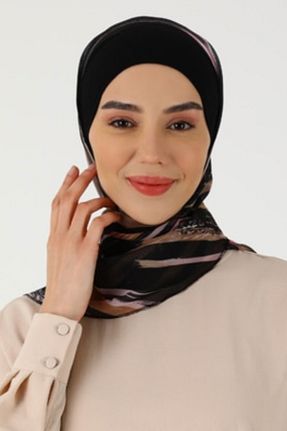 روسری مشکی کرپ Vera - کد 796476089