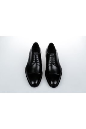 کفش کلاسیک مشکی مردانه چرم طبیعی پاشنه کوتاه ( 4 - 1 cm ) پاشنه ضخیم کد 774292108