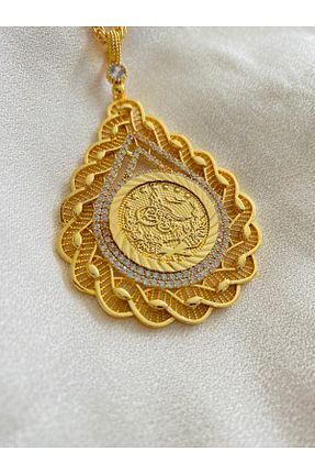 گردنبند جواهر طلائی زنانه برنجی xesha - کد 796643262