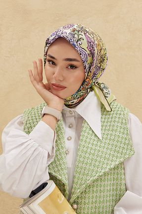 روسری سبز پنبه ای Silk Home - کد 796666527