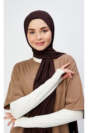 شال قهوه ای زنانه پنبه ای Modakaşmir - کد 796689480