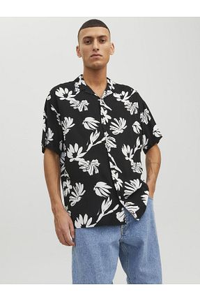 پیراهن مشکی مردانه یقه پیراهنی Jack & Jones - کد 686215178