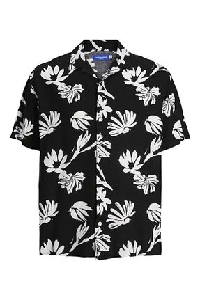 پیراهن مشکی مردانه یقه پیراهنی Jack & Jones - کد 686215178