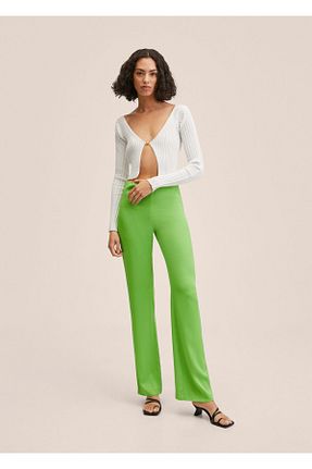 شلوار سبز زنانه پارچه MANGO - کد 781335433