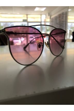 عینک آفتابی متالیک زنانه 63 UV400 فلزی سایه روشن گربه ای کد 797043904