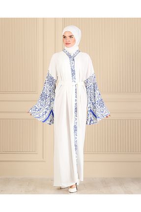کلاه و ابایا سفید زنانه بافتنی HALİL TÜRKER - کد 797167474