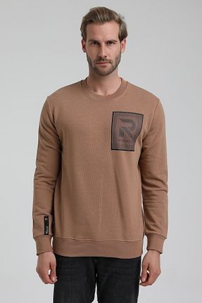 سوئیشرت قهوه ای مردانه چاپی REVANCHE - کد 797278639