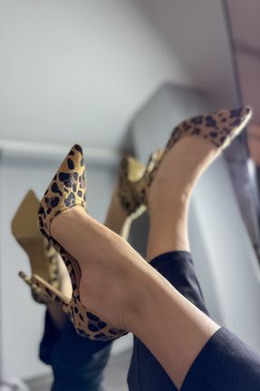 کفش پاشنه بلند کلاسیک قهوه ای زنانه پاشنه نازک پاشنه بلند ( +10 cm) کد 796913225