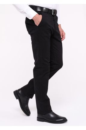 شلوار جین مشکی مردانه پاچه لوله ای فاق بلند جین استاندارد کد 772734143