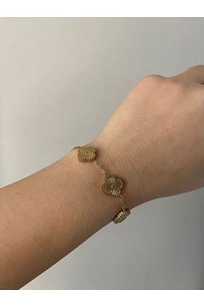 دستبند استیل (فولاد) طلائی استیل (فولاد) MELI COLLECTION - کد 796998853