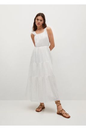 لباس سفید زنانه بافتنی رگولار کد 659807536