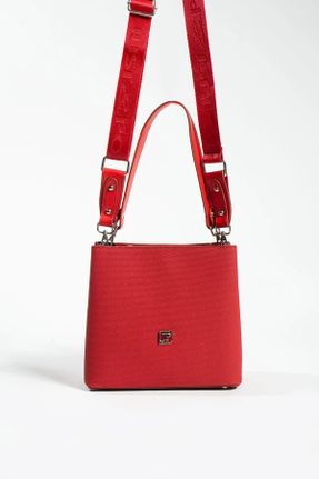 کیف دوشی قرمز زنانه چرم مصنوعی کد 797003936