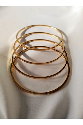 دستبند استیل (فولاد) طلائی زنانه استیل (فولاد) LİLYA AKSESUAR - کد 796911505