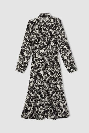 لباس مشکی زنانه بافتنی رگولار آستین-بلند کد 796965258