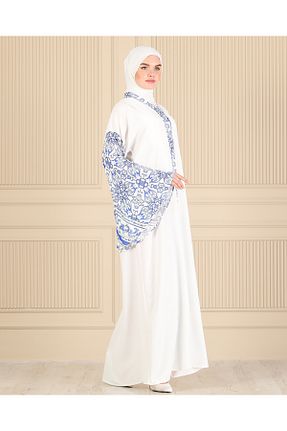 کلاه و ابایا سفید زنانه بافتنی HALİL TÜRKER - کد 797167474