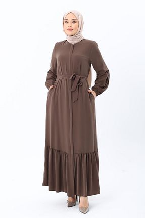 کلاه و ابایا قهوه ای زنانه بافتنی ASİLNUR - کد 797214119