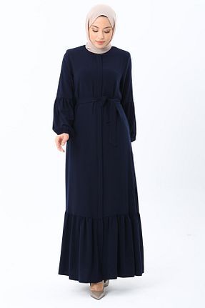 کلاه و ابایا سرمه ای زنانه بافتنی ASİLNUR - کد 797213061