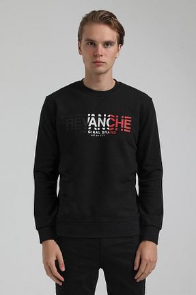 سوئیشرت مشکی مردانه چاپی REVANCHE - کد 797279499