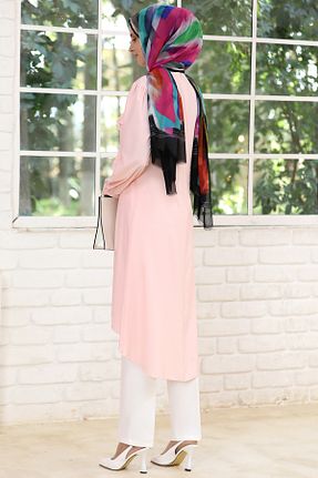 تونیک حجاب صورتی زنانه بافتنی Esra Shop - کد 797342825