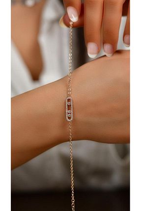 دستبند نقره زنانه 925 عیار Roza Silver - کد 797642471