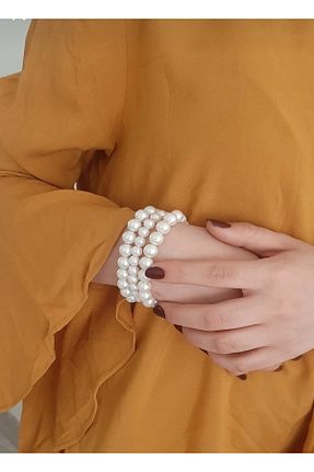 دستبند مروارید بژ SmY Bag - کد 797805996