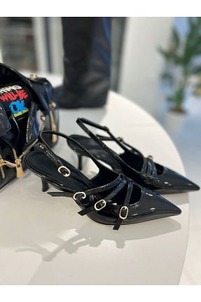 صندل مشکی زنانه پاشنه نازک YAHO SHOES - کد 797878870