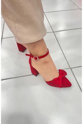 کفش پاشنه بلند کلاسیک قرمز زنانه چرم مصنوعی پاشنه ضخیم پاشنه متوسط ( 5 - 9 cm ) کد 794815913