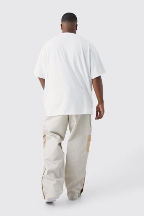 تی شرت سفید زنانه اورسایز کد 798168768