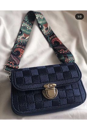کیف دوشی سرمه ای زنانه Esram Butik - کد 798171055