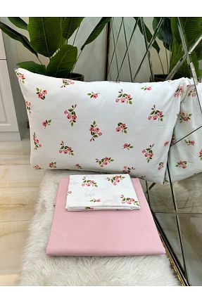 ست ملحفه تکنفره صورتی پنبه ای Özcan Ev Tekstil - کد 705452471
