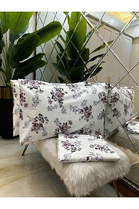 ست ملحفه دونفره بنفش پنبه ای micoton - کد 788239543