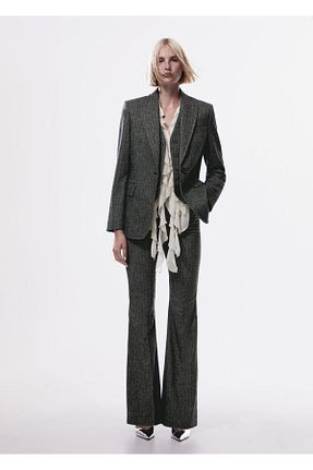 شلوار طوسی زنانه پارچه MANGO - کد 766891759