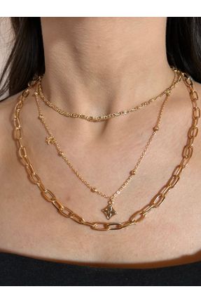 گردنبند جواهر طلائی زنانه پوشش لاکی کد 797298824