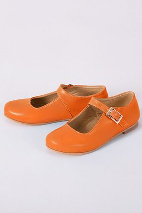 کفش کلاسیک نارنجی بچه گانه چرم مصنوعی Goose - کد 765413086