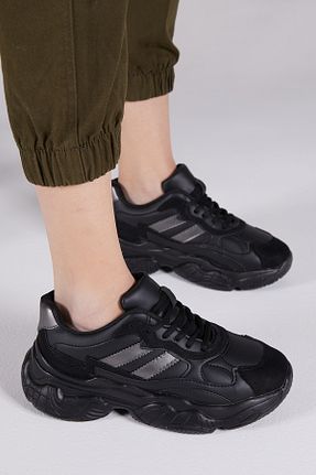 کفش اسنیکر مشکی زنانه بند دار Tonny Black - کد 41631048