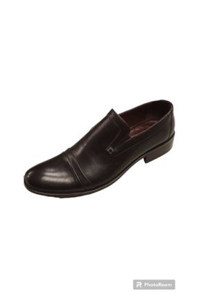 کفش کلاسیک طلائی مردانه چرم طبیعی پاشنه کوتاه ( 4 - 1 cm ) کد 797420944