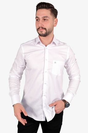 پیراهن سفید مردانه رگولار MD1974 - کد 797528266