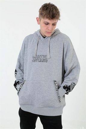 سوئیشرت طوسی مردانه چاپی Ghetto off limits - کد 239437866