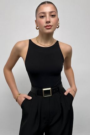 کمربند مشکی زنانه چرم مصنوعی LİA KEMER - کد 792097434