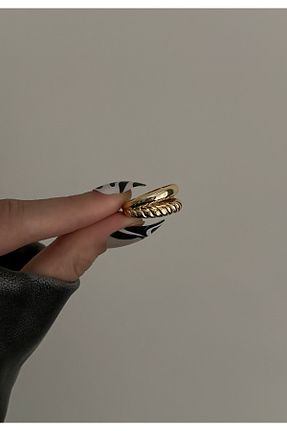 انگشتر جواهر طلائی زنانه روکش طلا Okko Store - کد 797732766