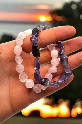 دستبند جواهر رنگی زنانه سنگ طبیعی NBS Beautiful Naturel Stones - کد 797757948