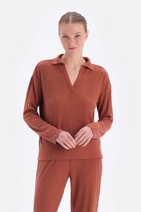 سوئیشرت قرمز زنانه ساده Dagi - کد 758291877