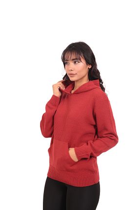 سوئیشرت قرمز زنانه ساده RTD&VLD - کد 797835578