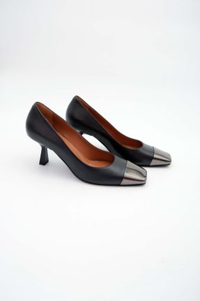 کفش پاشنه بلند کلاسیک مشکی زنانه پاشنه نازک پاشنه متوسط ( 5 - 9 cm ) کد 797922730