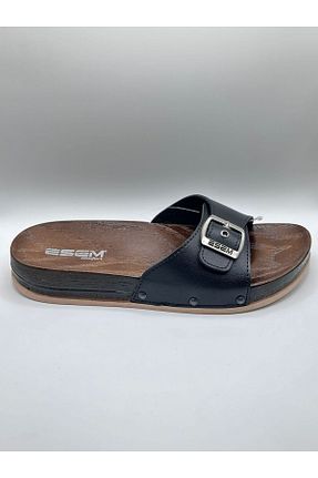 دمپائی خانگی مشکی زنانه پاشنه کوتاه (1 - 4 سانتی متر) Esem - کد 797941548