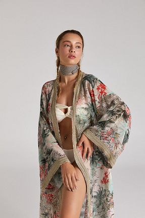 کیمونو و کافتان طوسی زنانه بافتنی Nur OSKAY - کد 125775685