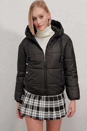 کاپشن مشکی زنانه Fitted hazelin - کد 151634934
