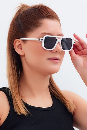عینک آفتابی سفید زنانه UV400 LUPİX - کد 789988327