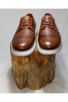 کفش کلاسیک قهوه ای مردانه چرم طبیعی پاشنه کوتاه ( 4 - 1 cm ) پاشنه ساده کد 781974151